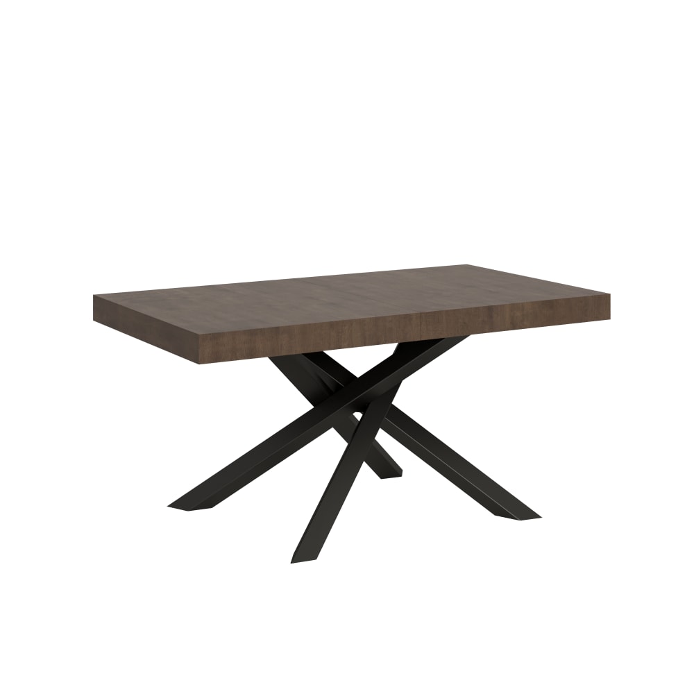 Table Extensible 90x160/420 Cm Volantis Noyer Structure Anthracite