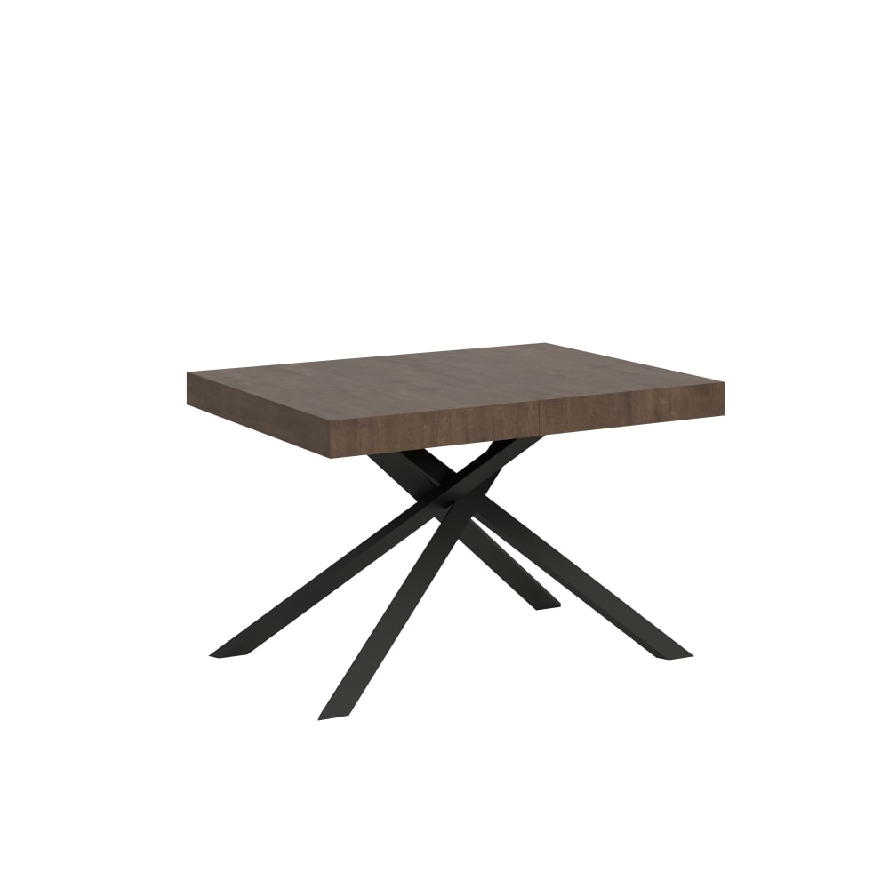Table Extensible 130/390x90 Cm Karida Noyer Pieds Anthracite
