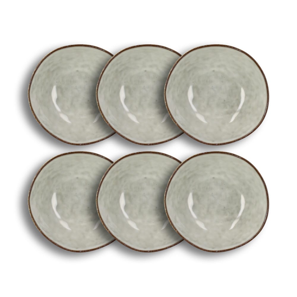 Lot De 6 Bols Gris En Grès 500ml Boral - Ogo Living