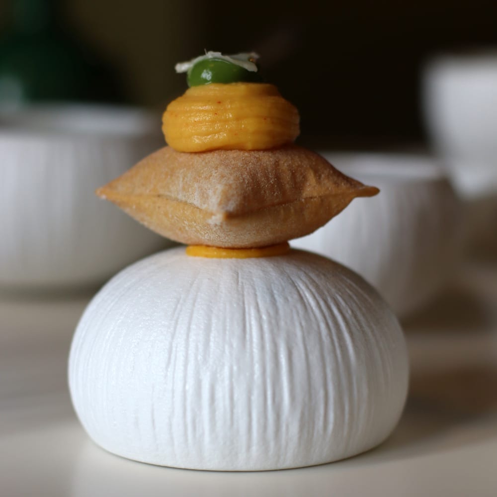 Lot De 6 Bols En Porcelaine Beige Et Blanc 8cm Urus - Ogo Living