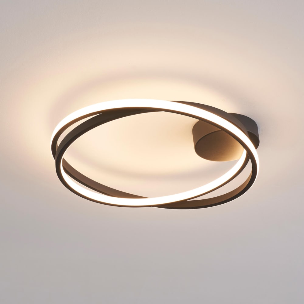 Plafonnier design noir LED dimmable 50 cm - Unity