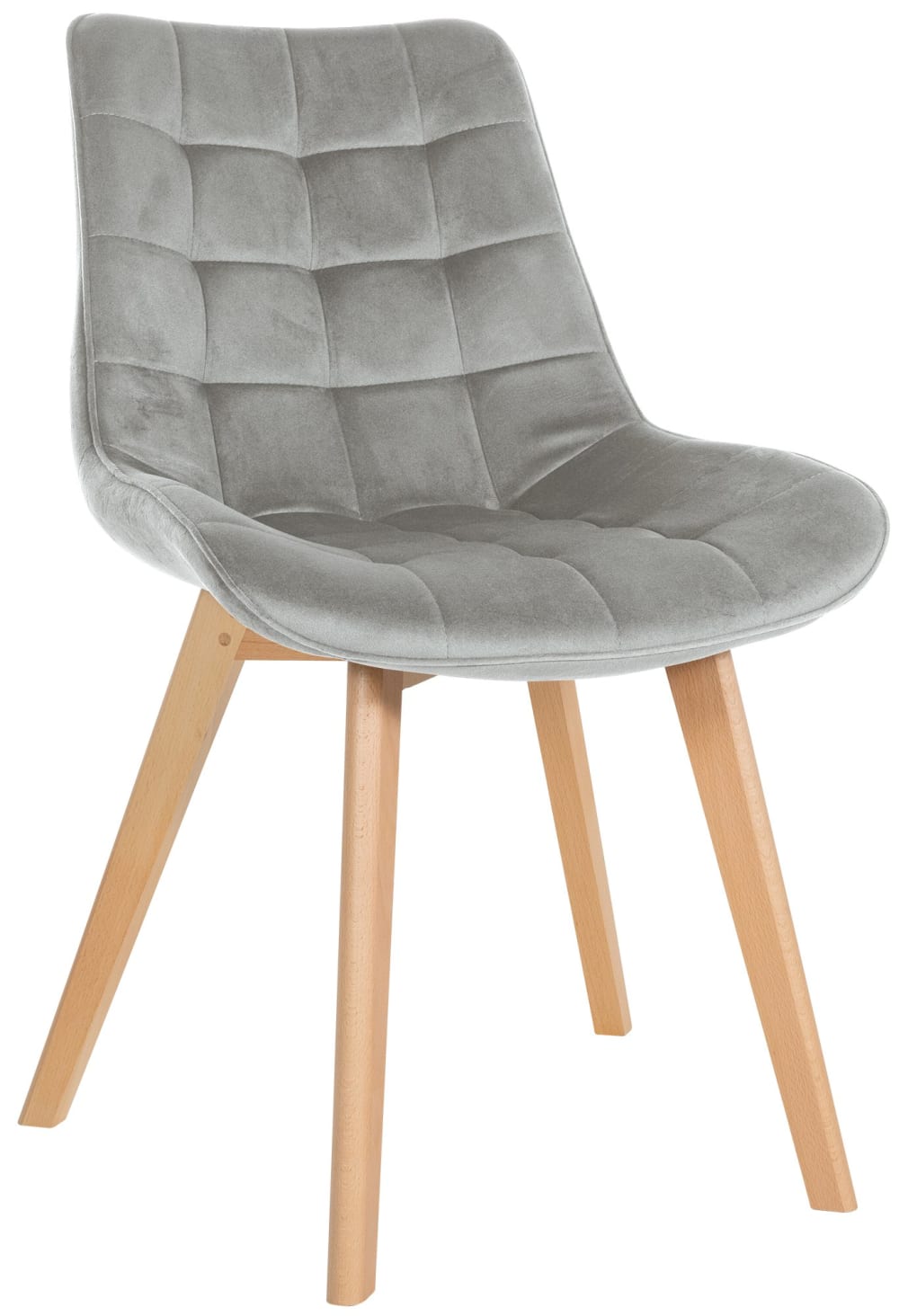 Chaise En Velours Brook Gris