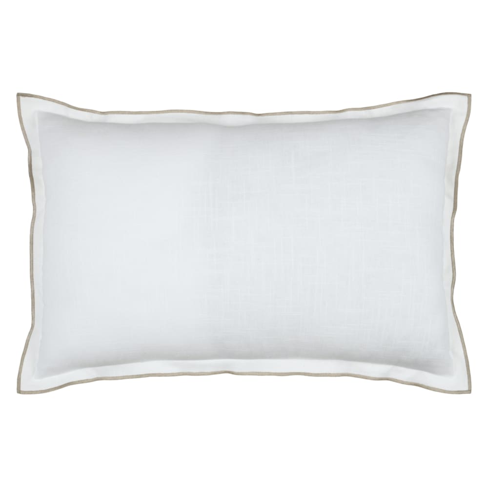 Coussin Volant Plat Feston Noir Coton