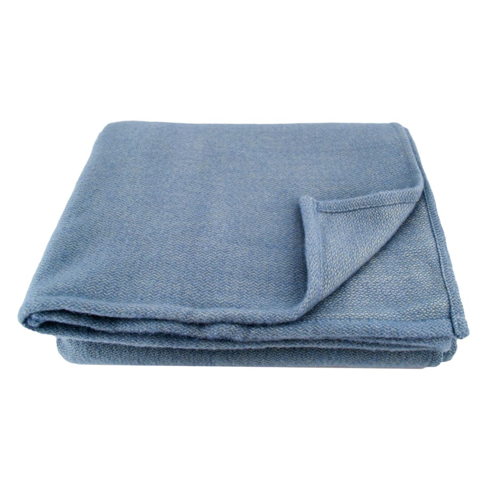 Couverture laine naturelle (240x300 cm - Bleu ciel)