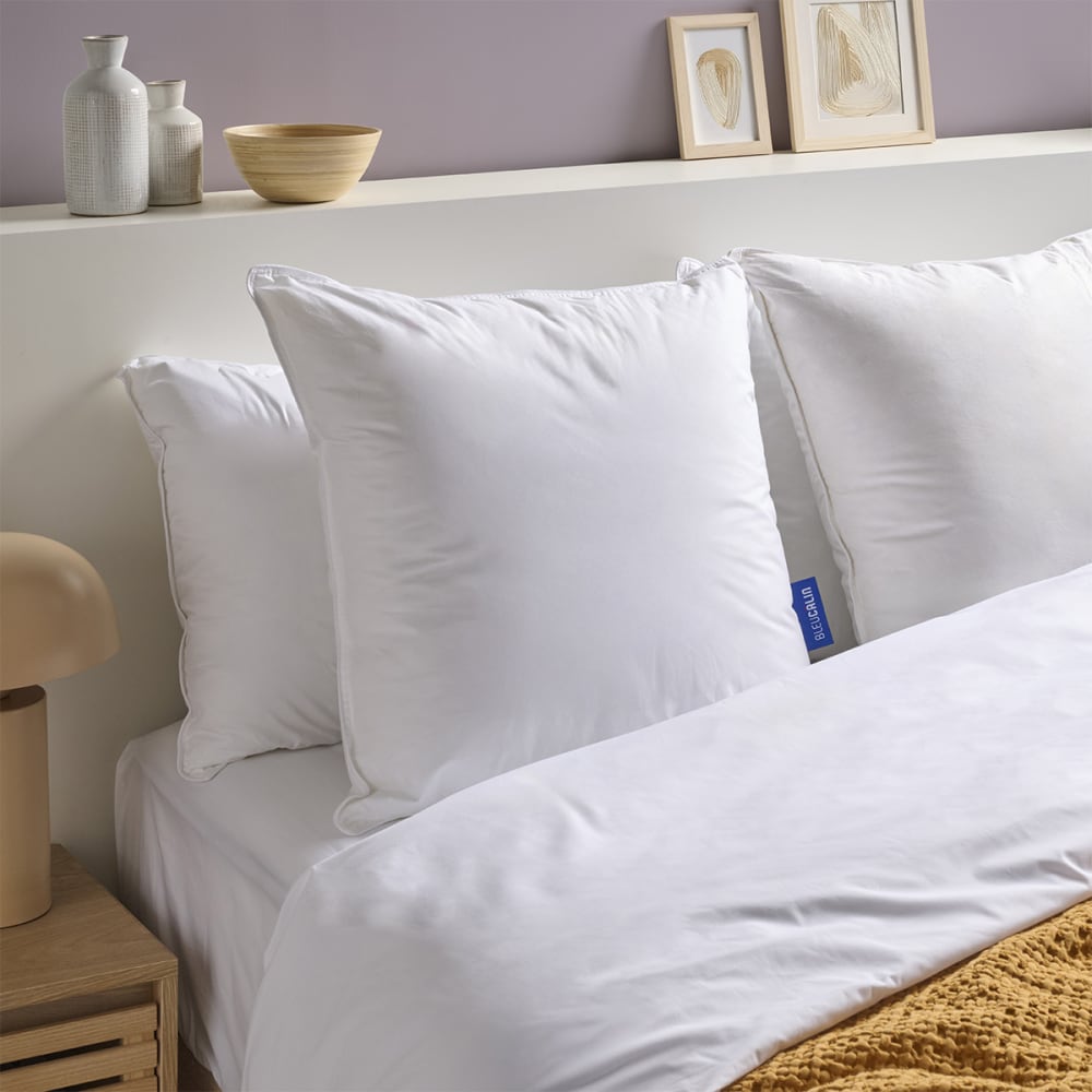 Oreiller souple 60x60 cm duo duvet de canard et microfibre