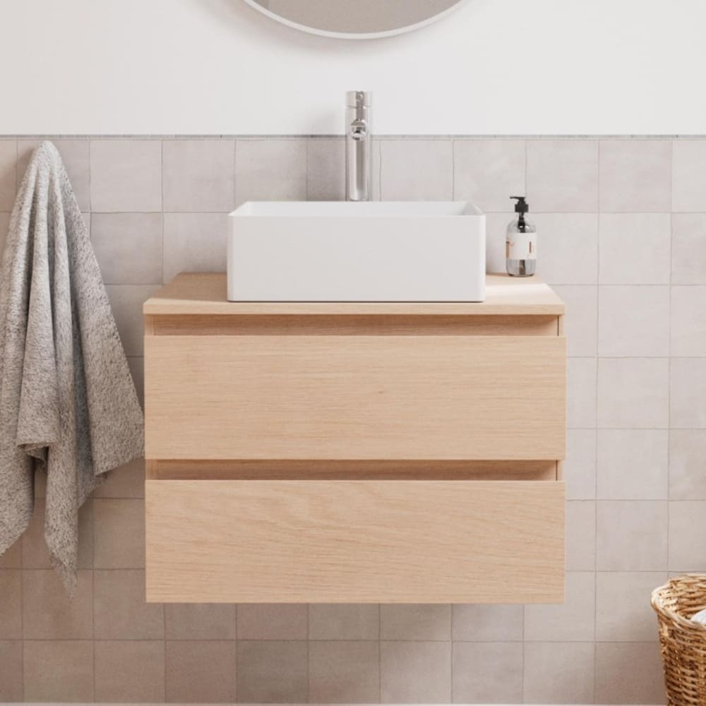Ensemble Meuble simple vasque SORRENTO 60cm + Vasque + Robinet