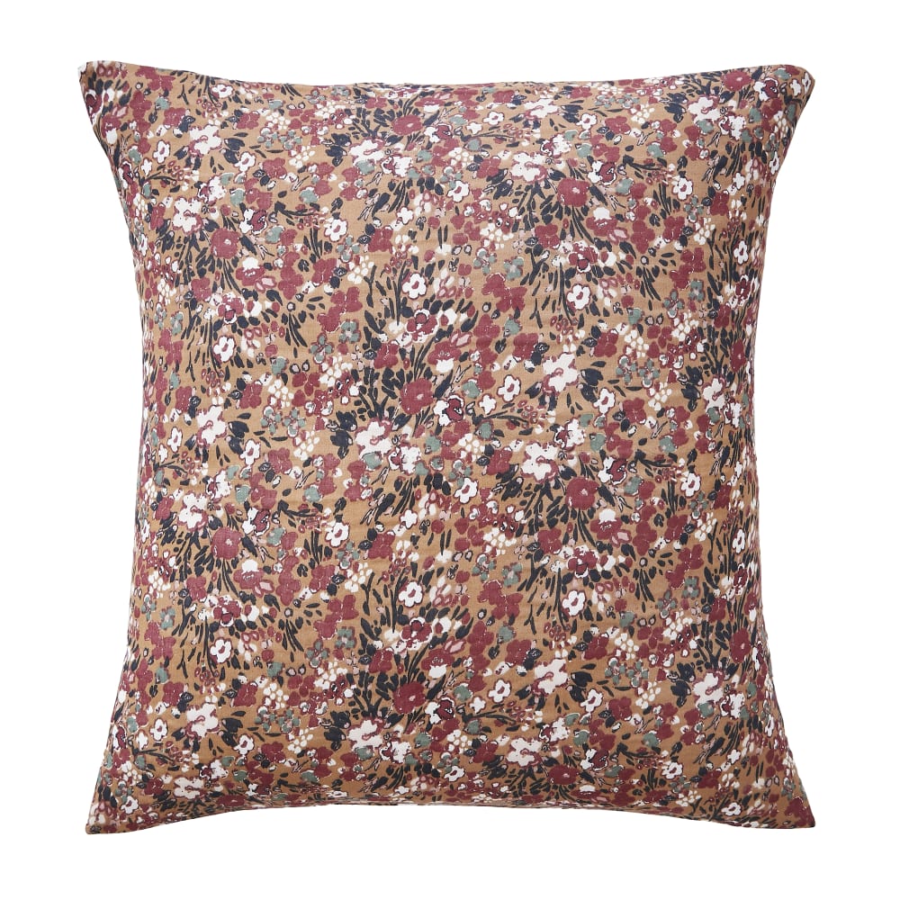 Taie D'oreiller 60x60 Cm Gaze De Coton Nora Camel