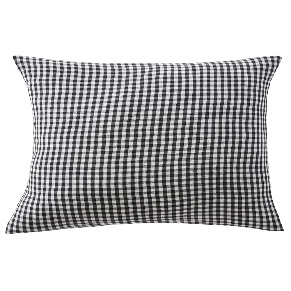 Taie D'oreiller 50x70 Cm Gaze De Coton Quadri Truffe