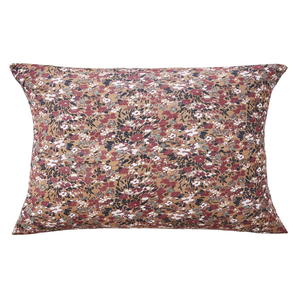 Taie D'oreiller 50x70 Cm Gaze De Coton Nora Camel