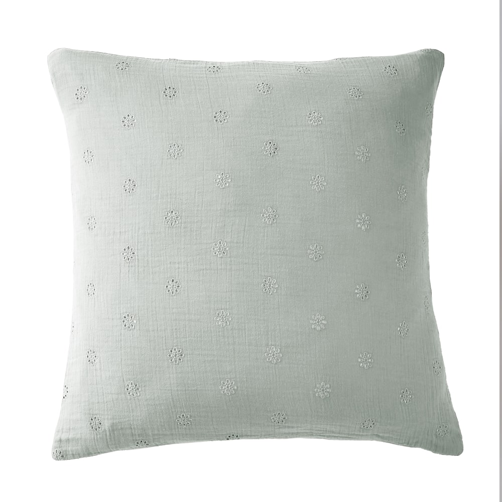 Taie D'oreiller 60x60 Cm Gaze De Coton Eucalyptus