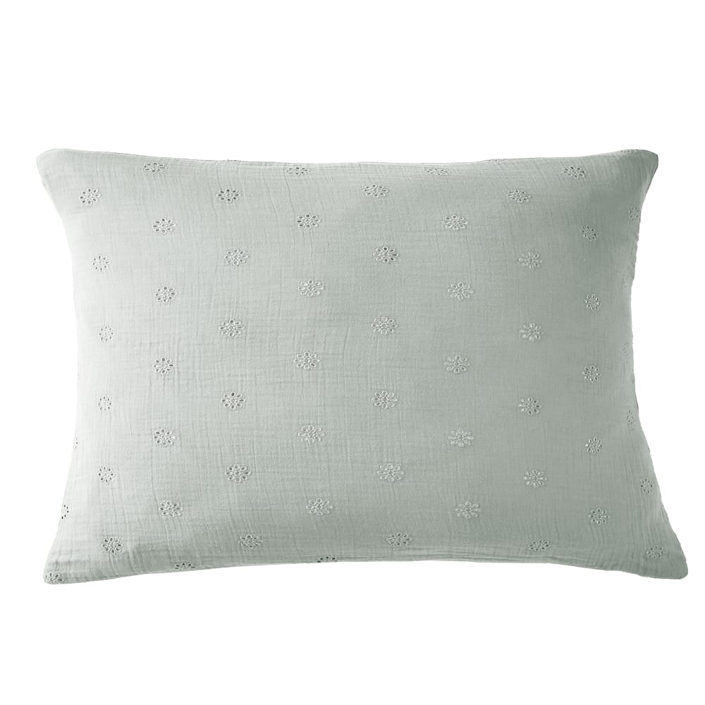 Taie D'oreiller 50x70 Cm Gaze De Coton Eucalyptus