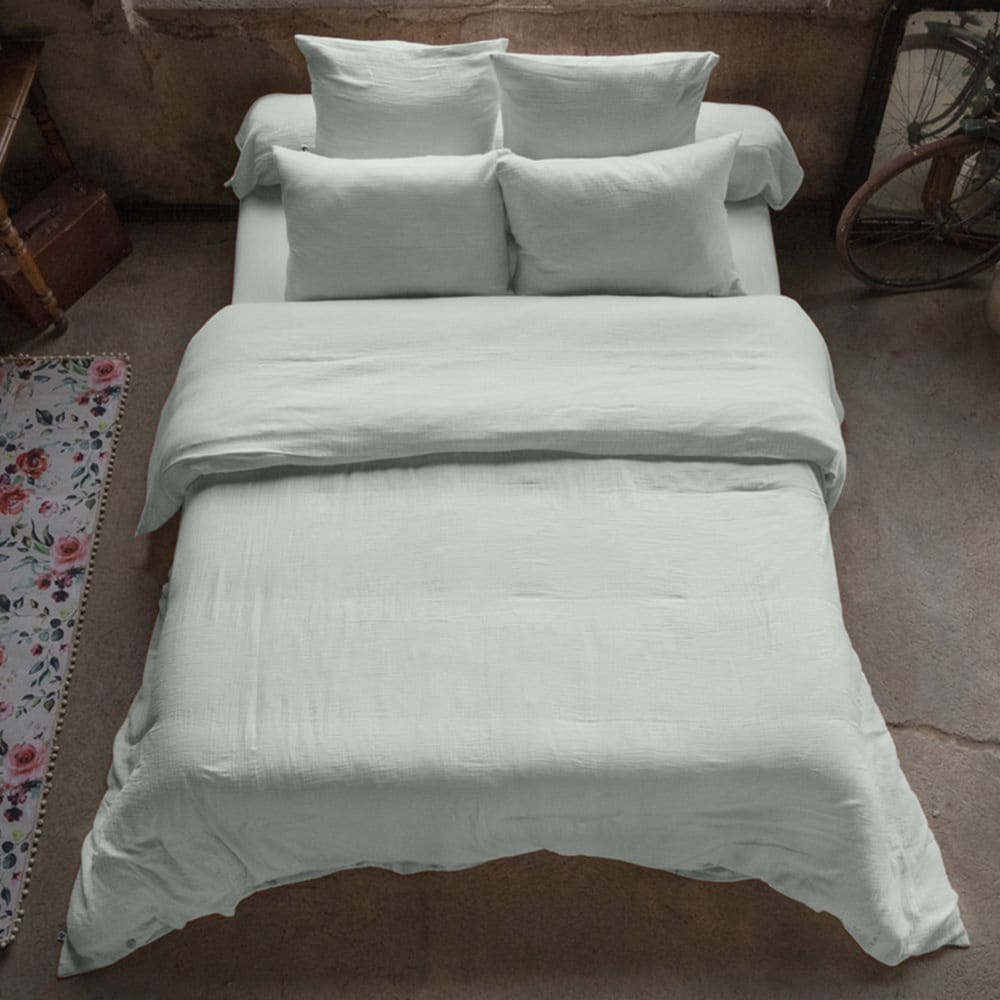 Housse De Couette 240x260 Cm Gaze De Coton Eucalyptus