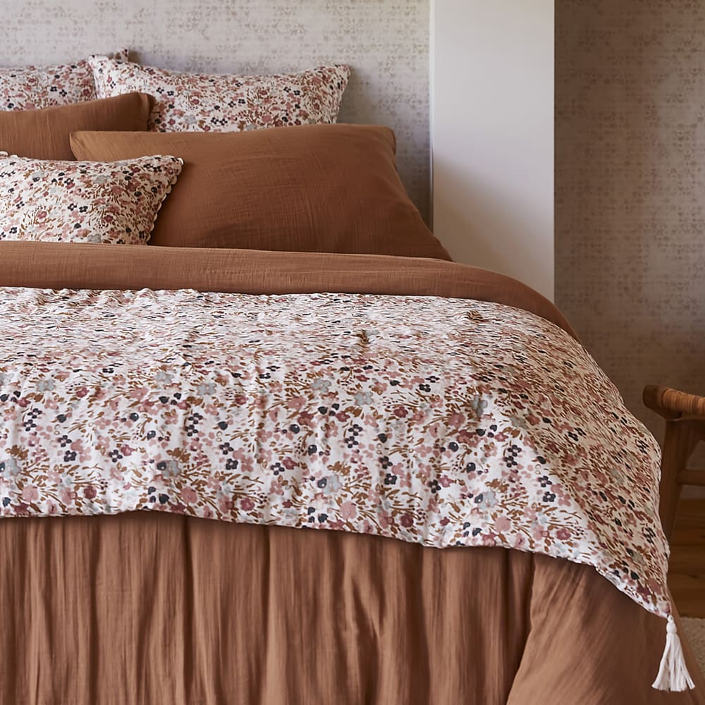 Bout De Lit 90x200 Cm Gaze De Coton Nora Naturel