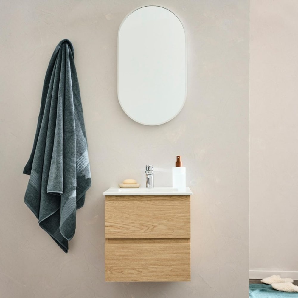 Meuble vasque SORRENTO 45cm robinet chromé et miroir