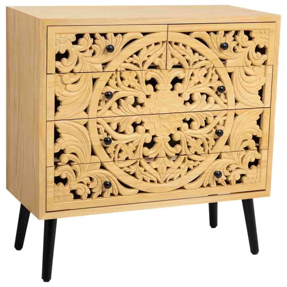Commode En Bois Marron 80x39.5x81