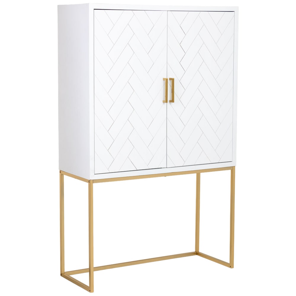 Armoire 2 Portes En Bois Et Métal 100x40x160h Cm