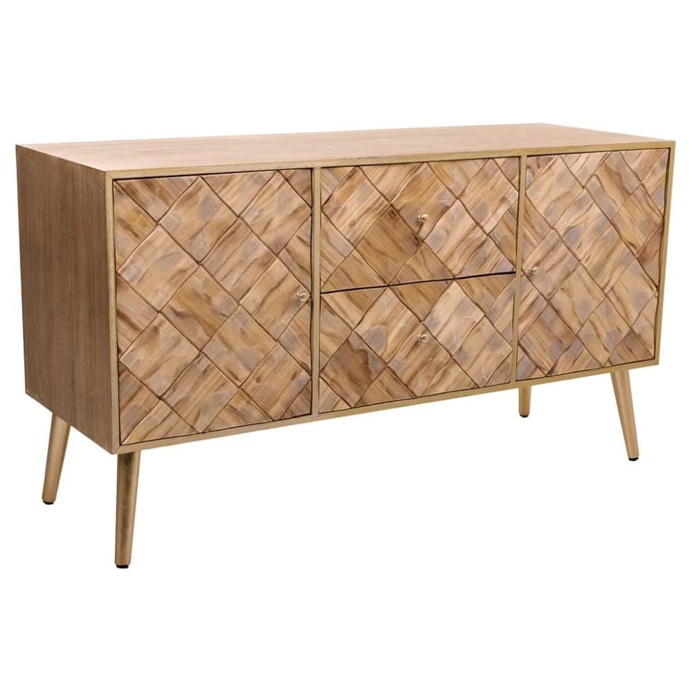 Commode Alexandra House Living Marron Bois De Paulownia 41 X 65 X 118 Cm