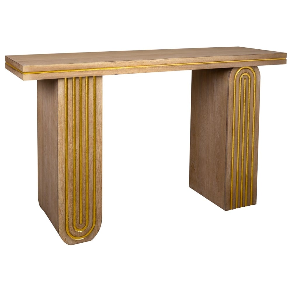 Meuble D'entrée En Bois Marron 140.5x40x81.5