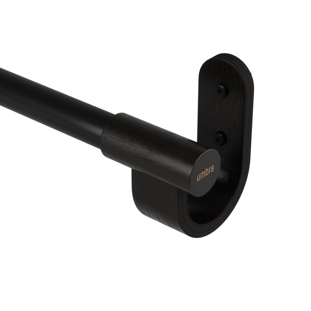 Tringle à rideaux ext. noire 93-304cm