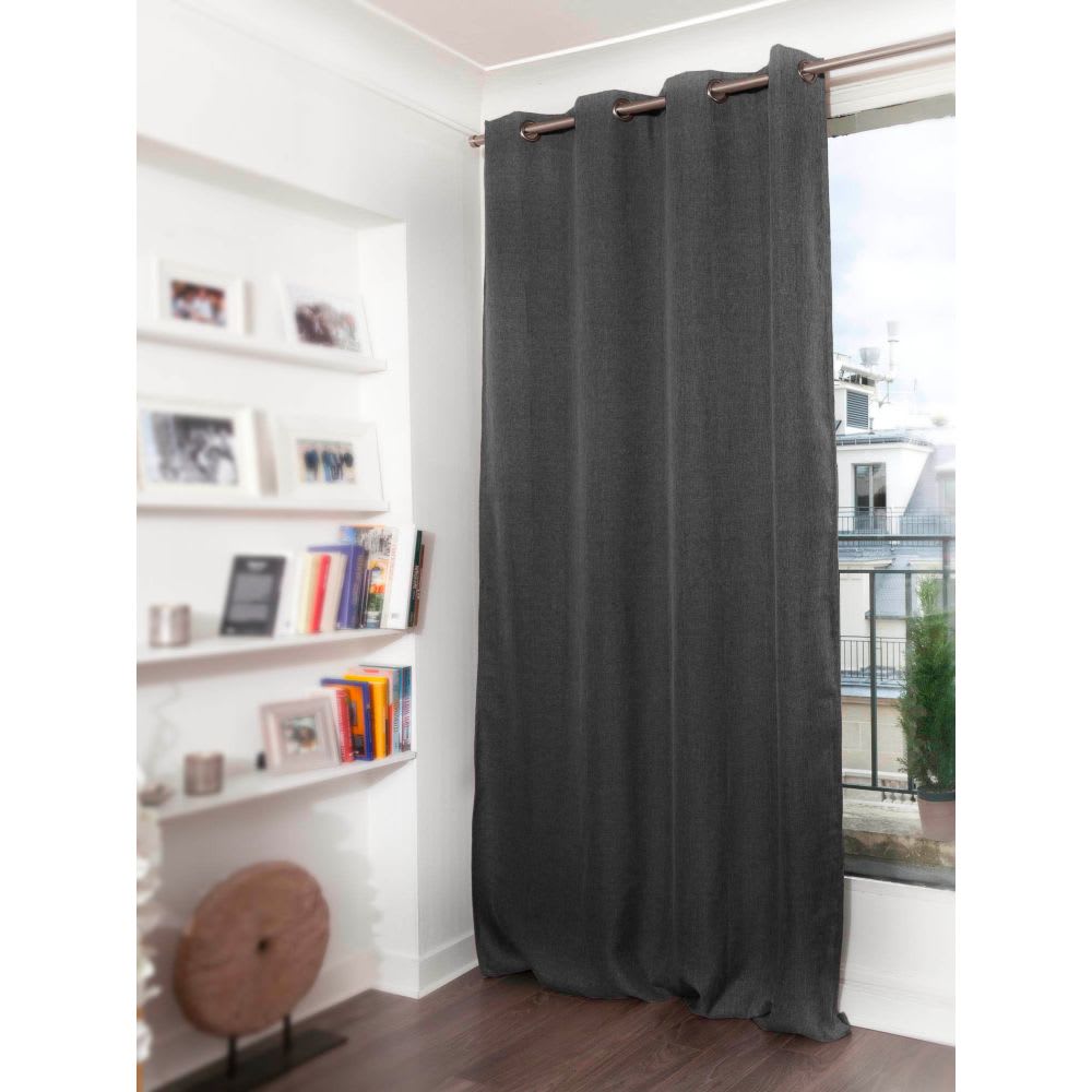 Rideau Occultant Total Oeillets Noir MC710 130L x 260H