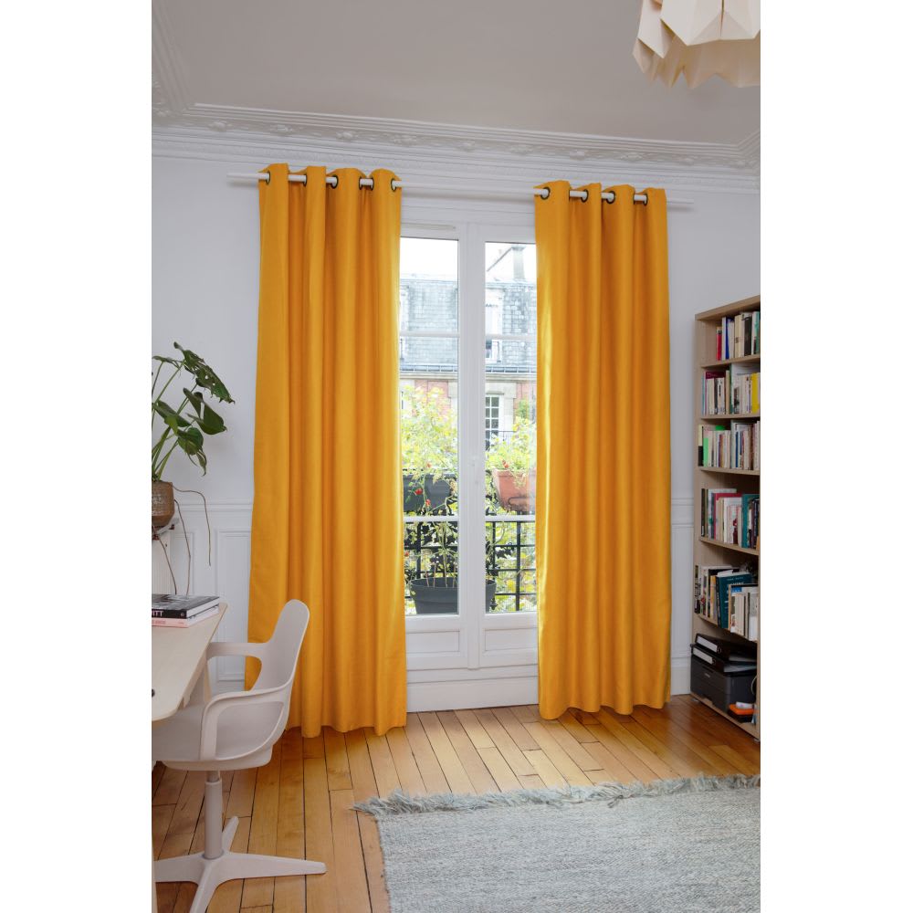 Rideau thermique Oeillets Jaune MC215 130L x 250H