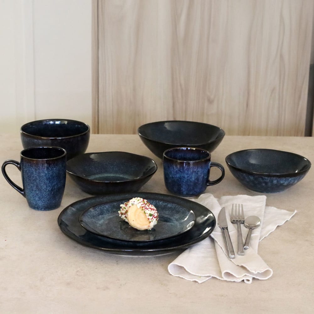 Lot De 6 Coupelles En Grès Bleu 19,5cm Costa - Ogo Living
