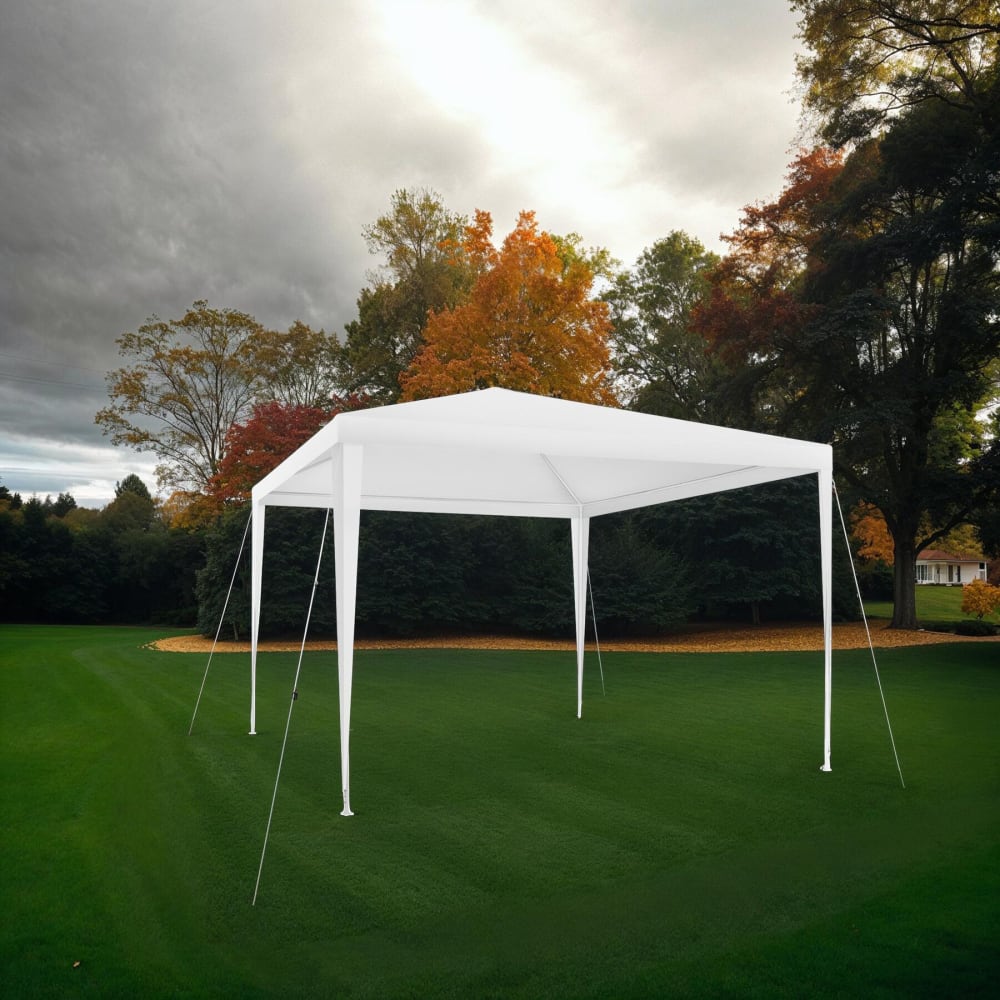 Pavillon Imperméable Avec Système Enfichable 3x3m Blanc