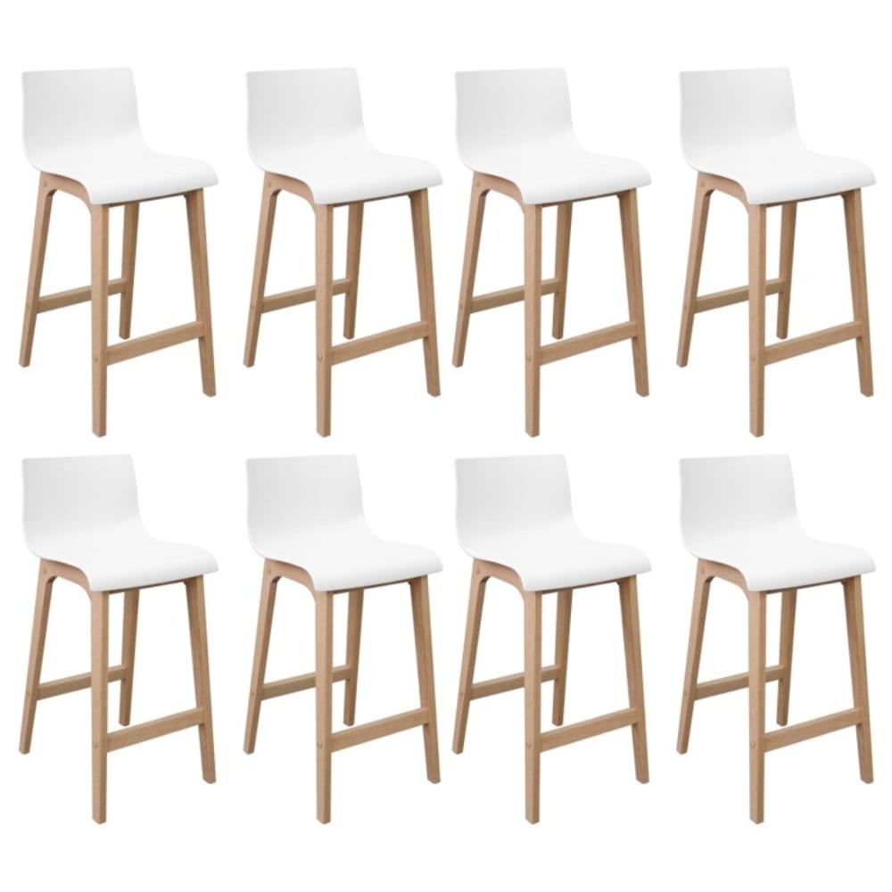 Lot de tabourets de bar en chêne 65cm TANNA
