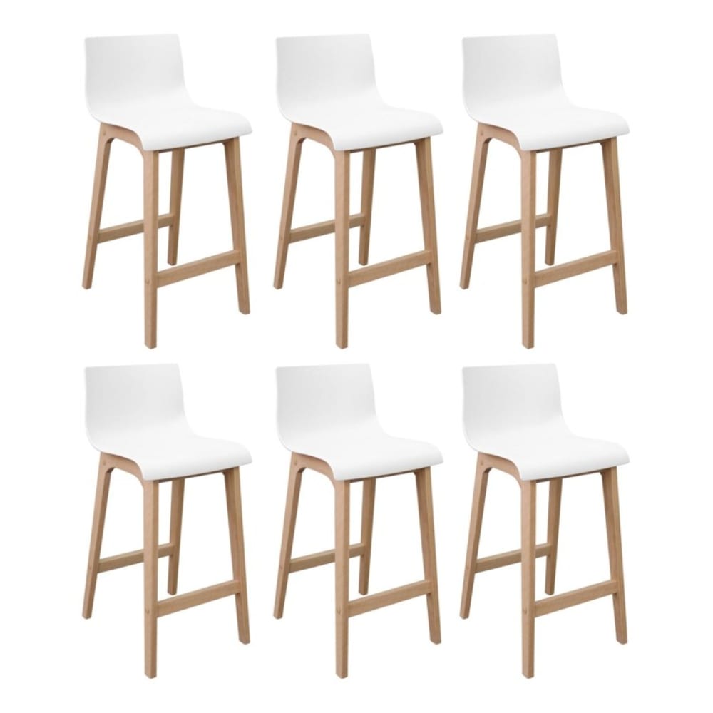 Lot de tabourets de bar en chêne 65cm TANNA