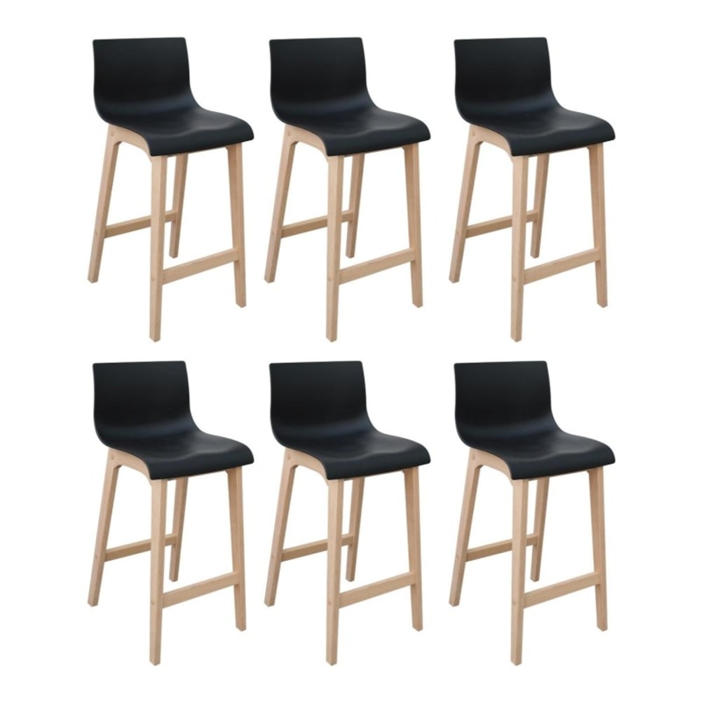 Lot de tabourets de bar en chêne 65cm TANNA
