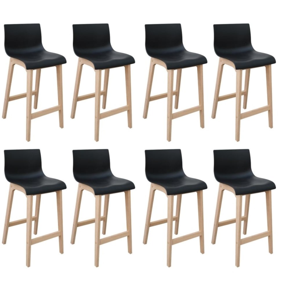 Lot de tabourets de bar en chêne 65cm TANNA