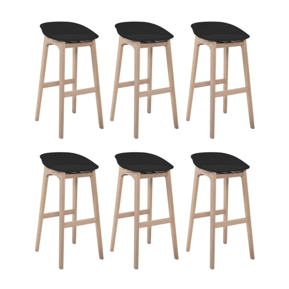 Lot de tabourets de bar en bois 65cm RIVA