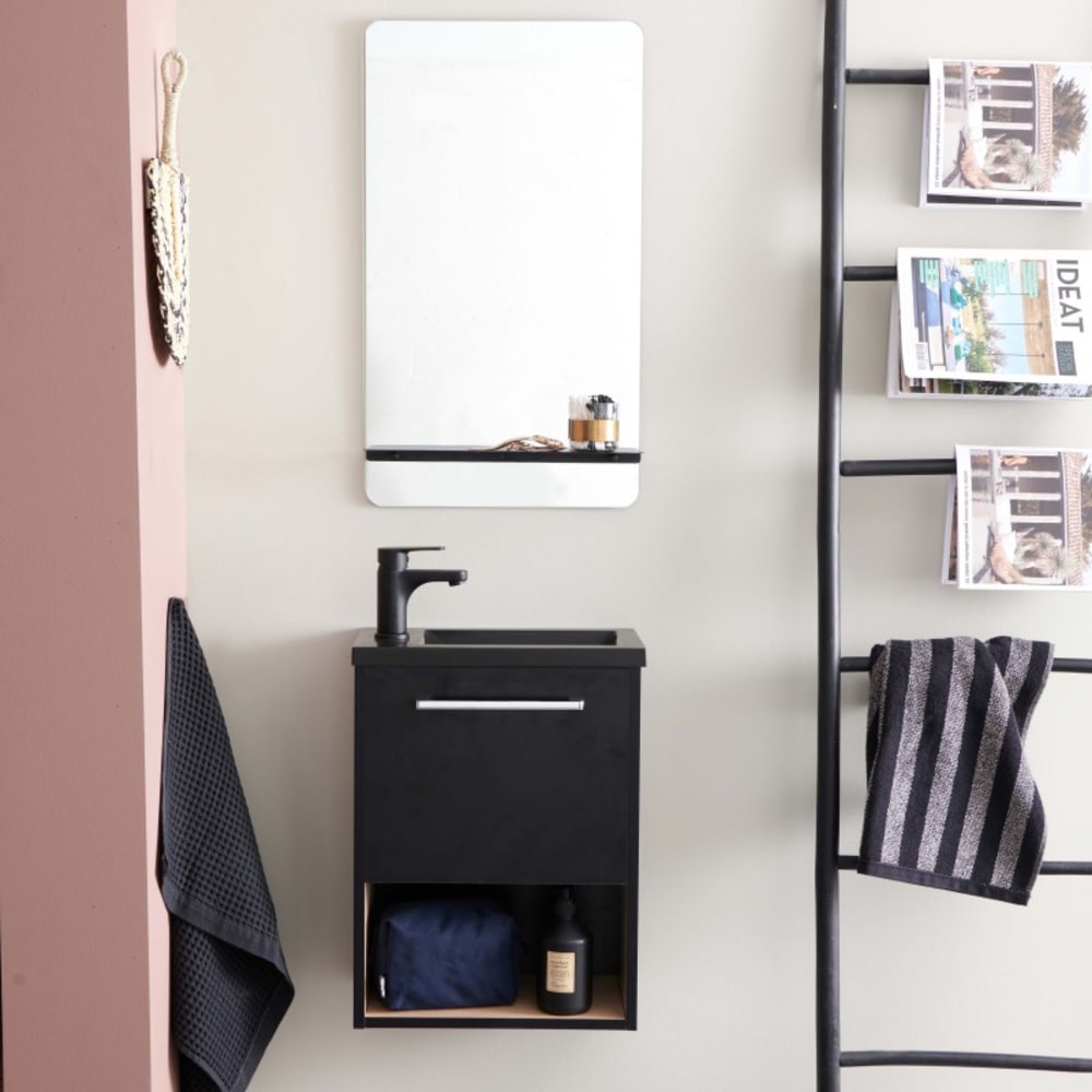 Ensemble lave-mains NIKA avec niche et miroir tablette