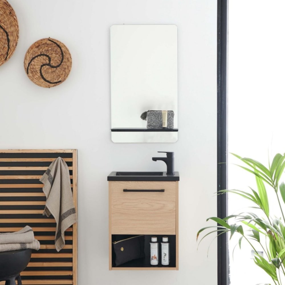 Ensemble lave-mains NIKA avec niche et miroir tablette