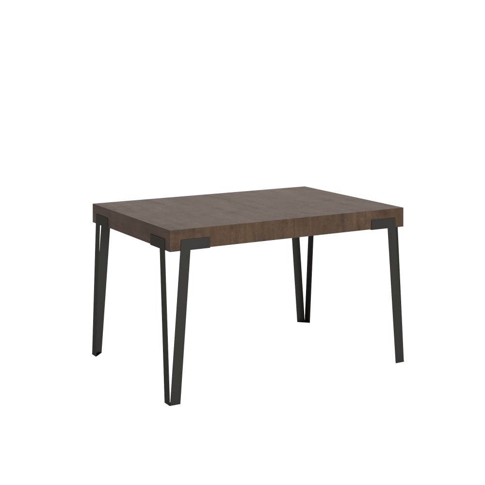Table Extensible 140/244x90 Cm Rio Noyer Pieds Anthracite