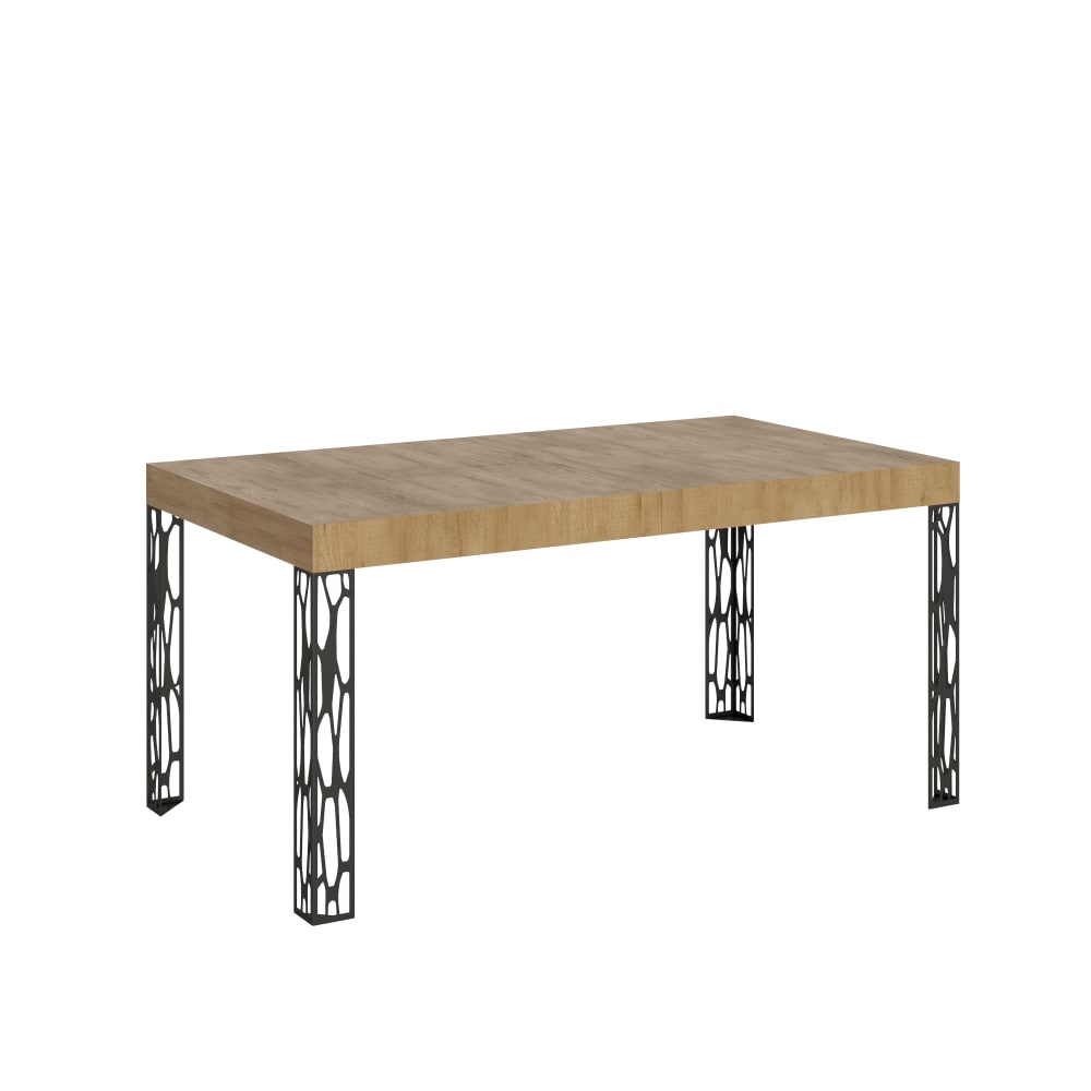 Table Extensible 160/244x80 Cm Ghibli Chêne Nature Pieds Anthracite