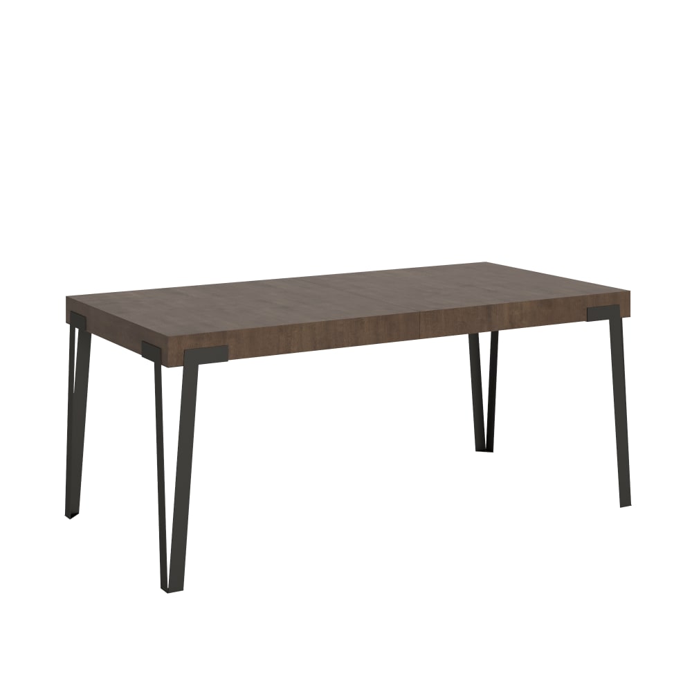 Table Extensible 200/304x90 Cm Rio Noyer Pieds Anthracite