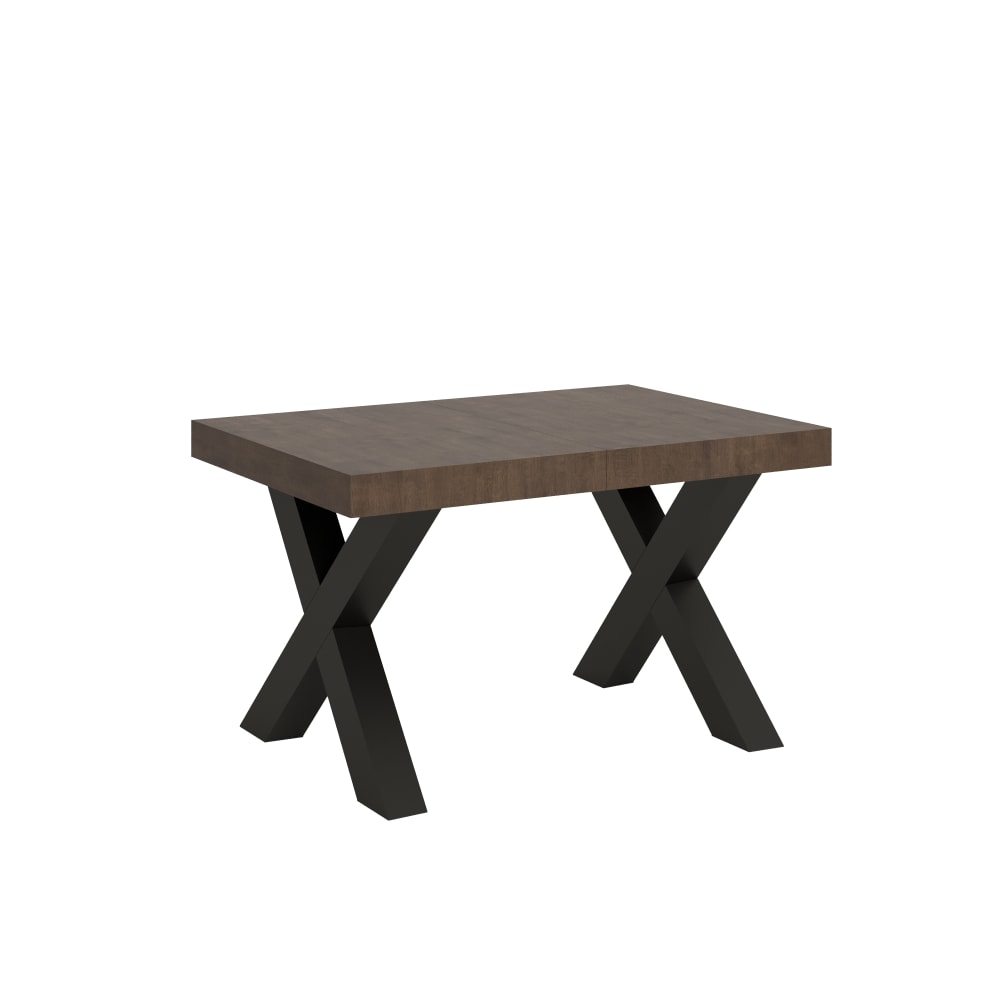 Table Extensible 120/224x90 Cm Traffic Noyer Pieds Anthracite