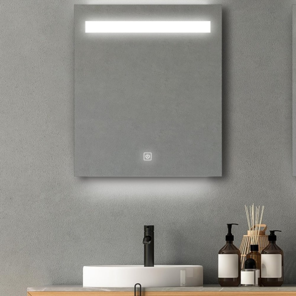 Miroir led rectangulaire avec variateur lux