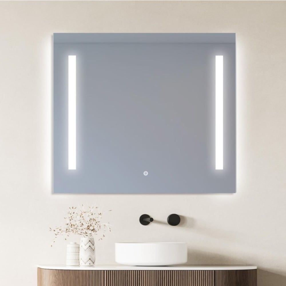 Miroir LED rectangulaire éclairage latéral LUMENA