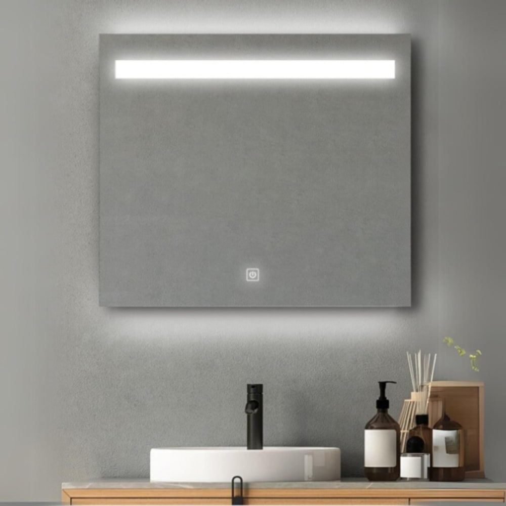 Miroir led rectangulaire avec variateur lux