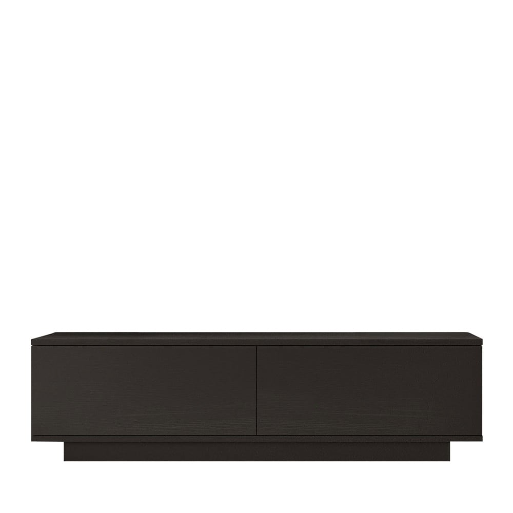 Joe - Meuble TV 2 portes en bois L140cm - Noir