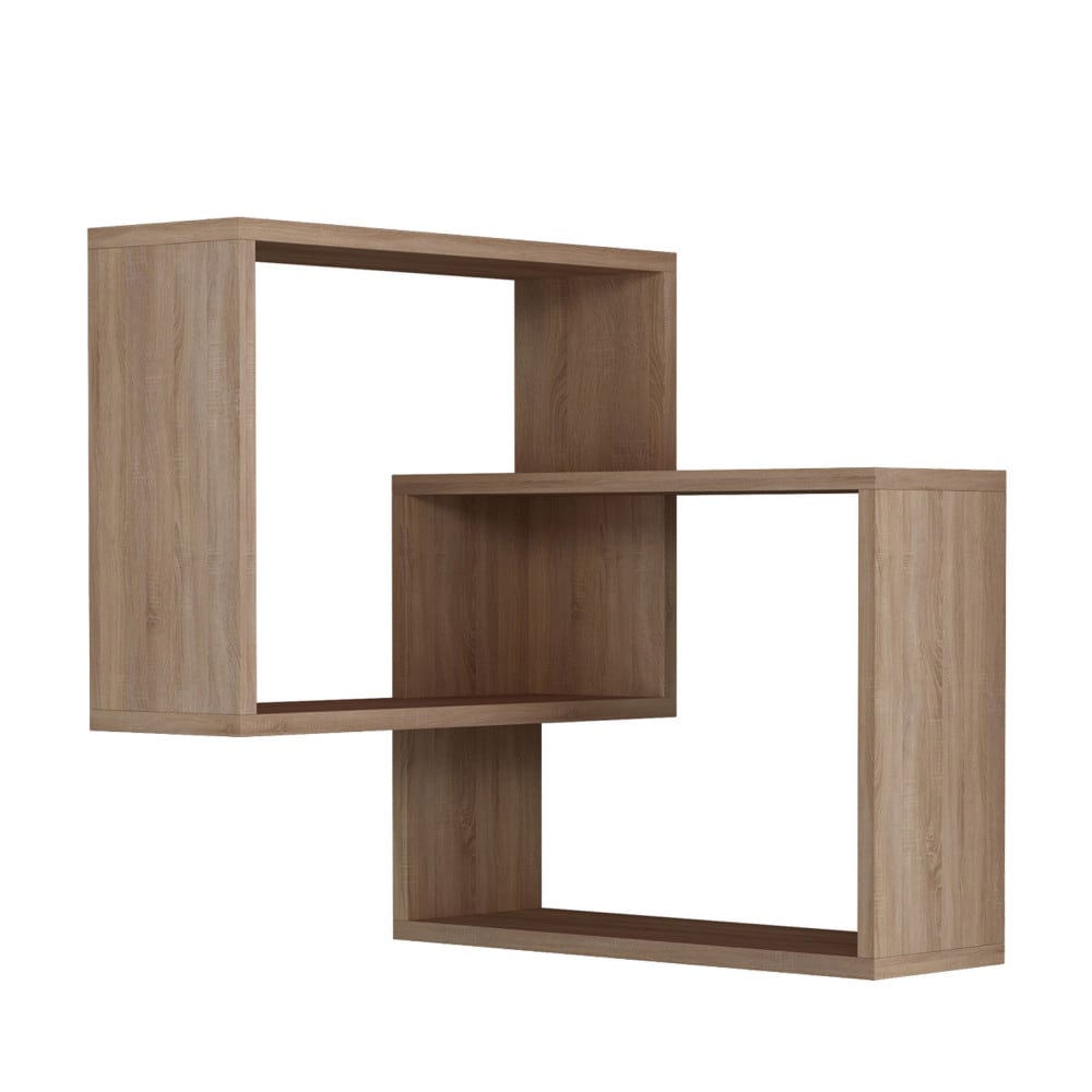 Mali - Étagère d'angle murale en bois L68cm - Bois clair