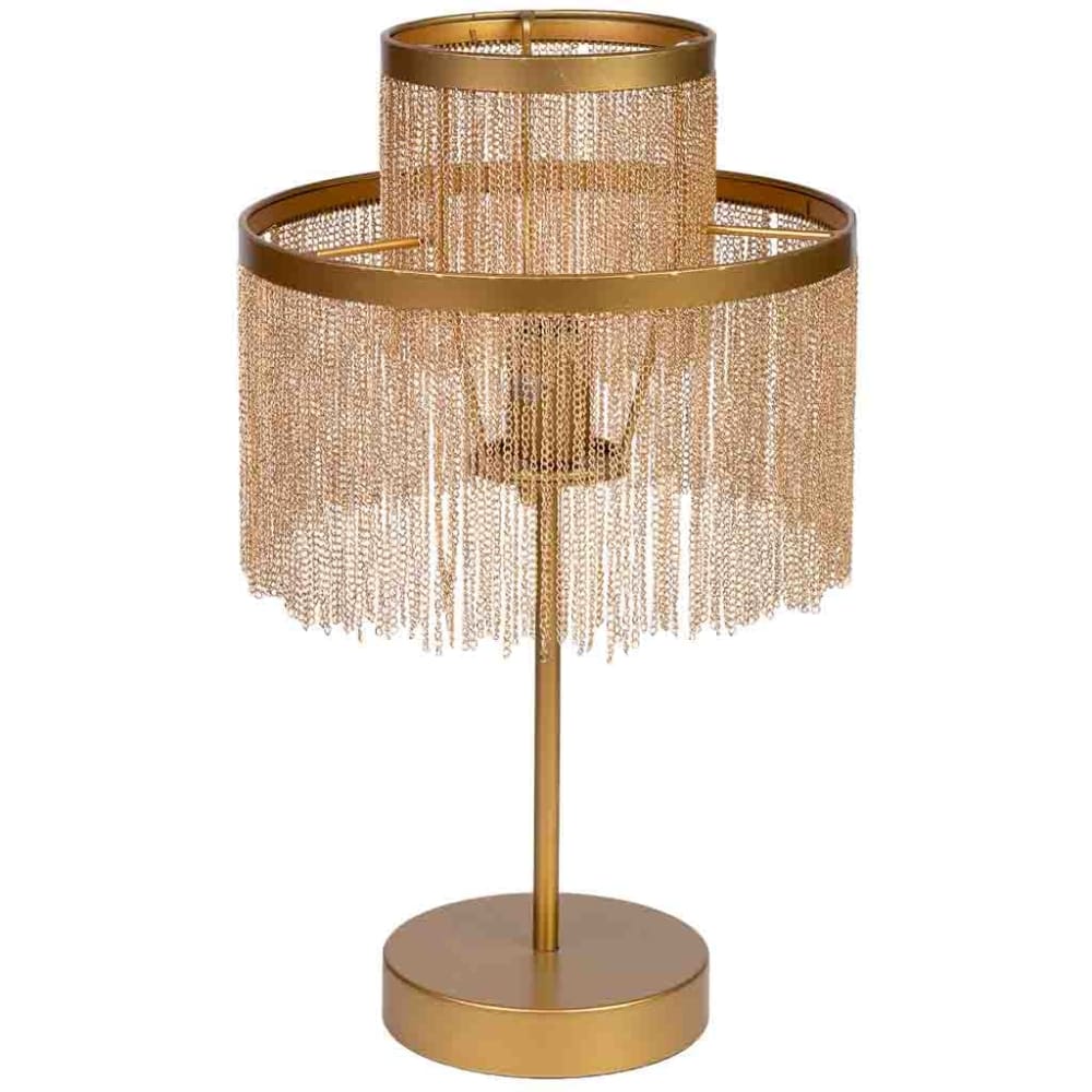 Lampe De Table En Métal 30x30x35/50h Cm