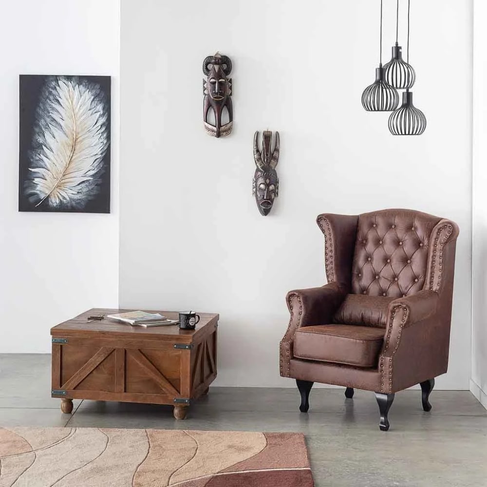 Cadre Alexandra House Living Nature Toile Bois D'épicéa 90 X 3 X 60 Cm