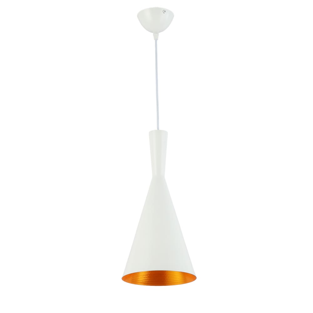 Suspension Rétro Industrielle avec Abat-jour en Aluminium Blanc, E27.