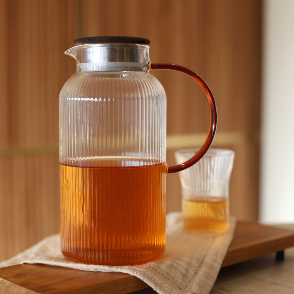 Pichet En Verre Et Anse Ambre 2l Karl - Ogo Living