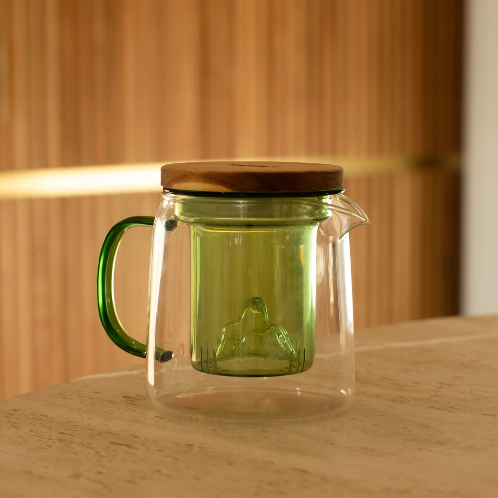 Théière En Verre Infuseur Et Anse Jade 450ml Laska - Ogo Living