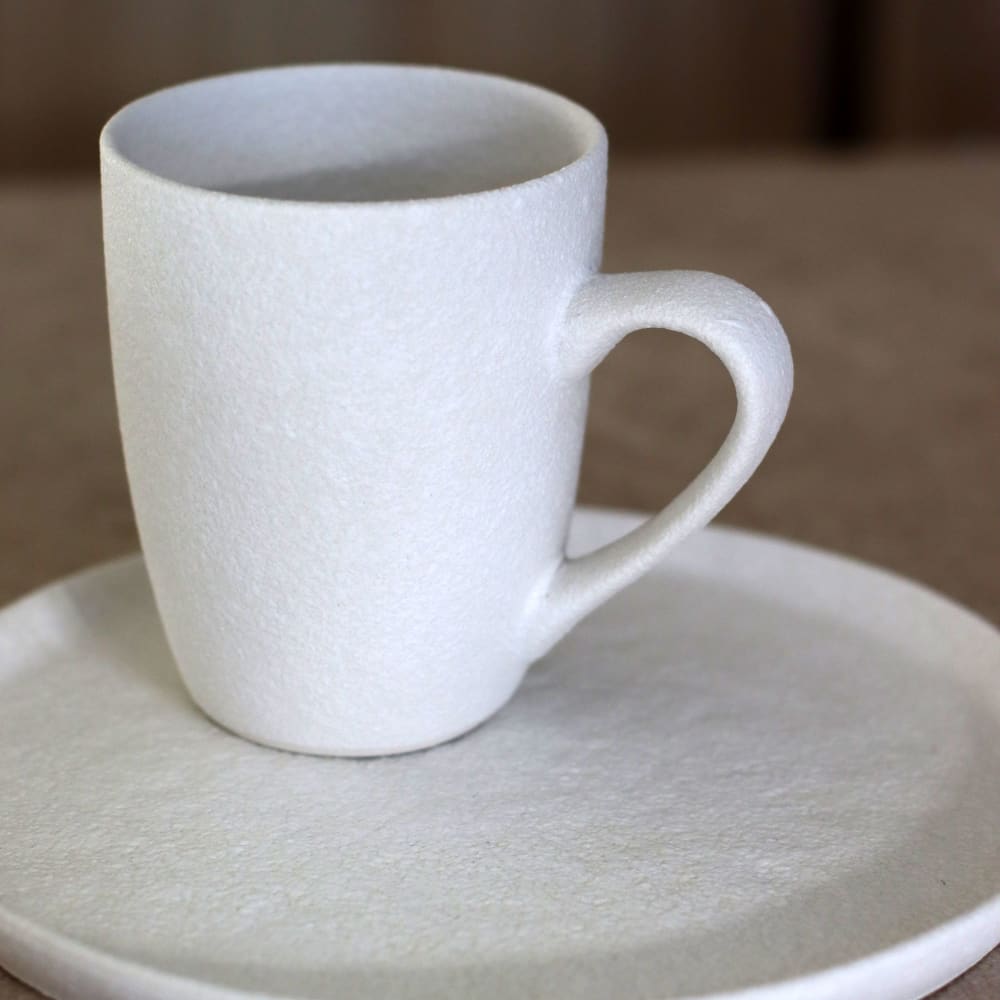 Lot De 6 Mugs 33cl Blanc Mat En Grès Snowstack - Ogo Living