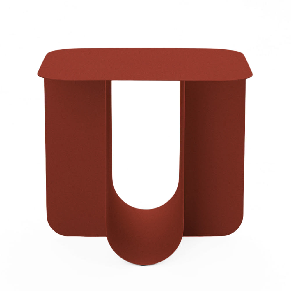Blum - Table d'appoint en métal 45x40cm - Bordeaux